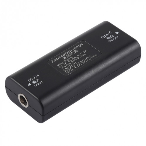 Adaptateur de connecteur d'alimentation femelle DC 5.5 x 2.1mm femelle vers USB-C / Type C avec câble USB-C / Type C de 30cm SH27901917-05