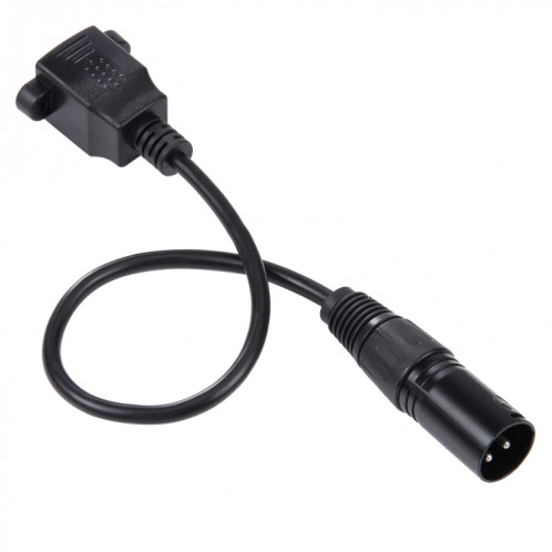 Câble d'extension réseau Ethernet LAN XLR mâle à RJ45 femelle 3 broches, longueur du câble : 30 cm (noir) SH876B326-06