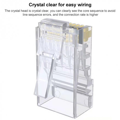 100 pièces Cat6e non blindé traversant la prise modulaire de connecteur RJ45 SH2898208-08