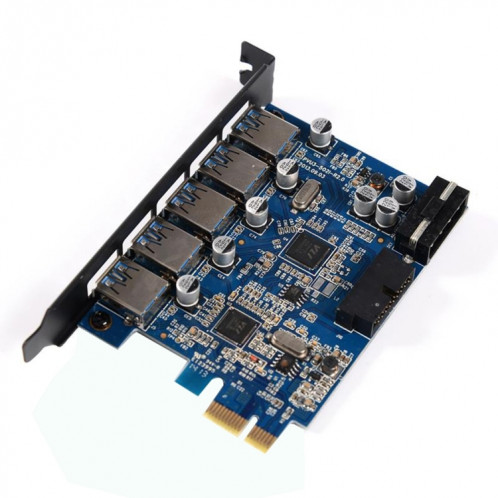 ORICO PVU3-5O2I USB3.0 * 5 + 20Pin Slot * 1 carte PCI Express pour ordinateur de bureau, transmission de données 5Gbps Superspeed (noir) SO022B809-08