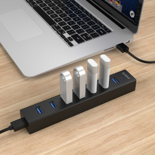 ORICO H7013-U3 ABS matériel bureau 7 ports USB 3.0 HUB avec 1 m câble USB (noir) SO024B468-09