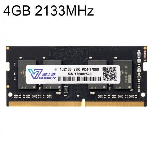 Module de mémoire vive Vaseky 4GB 2133MHz PC4-17000 DDR4 pour ordinateur portable SV30541515-03