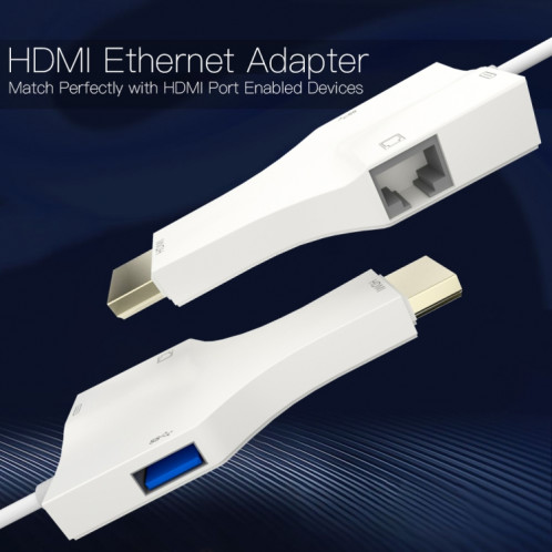 NK-1079 8 broches à HDMI mâle + USB femelle + RJ45 Câble adaptateur femelle, longueur: 1m SH31411449-06