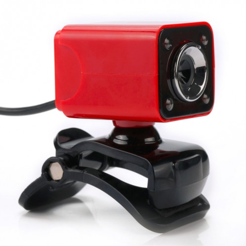 A862 caméra de fil USB rotative 12MP HD WebCam 360 degrés avec microphone et 4 lumières LED pour ordinateur de bureau Ordinateur portable PC Skype, longueur de câble: 1,4 m SH455R73-06