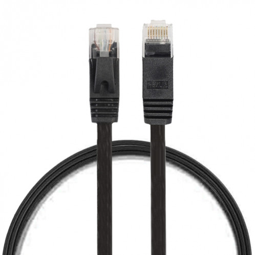 0.5m CAT6 câble plat Ethernet LAN réseau ultra-mince, cordon RJ45 (noir) S0460B1877-06