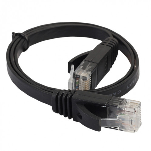 0.5m CAT6 câble plat Ethernet LAN réseau ultra-mince, cordon RJ45 (noir) S0460B1877-06