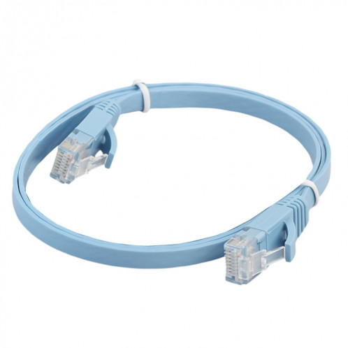 0.5m CAT6 câble plat Ethernet réseau LAN ultra-plat, cordon RJ45 (bleu) S0460L1528-06