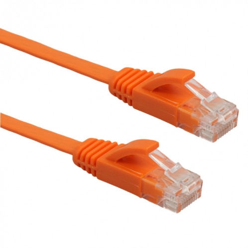 1m CAT6 câble plat Ethernet réseau LAN ultra-plat, cordon RJ45 (Orange) S1461E1290-06