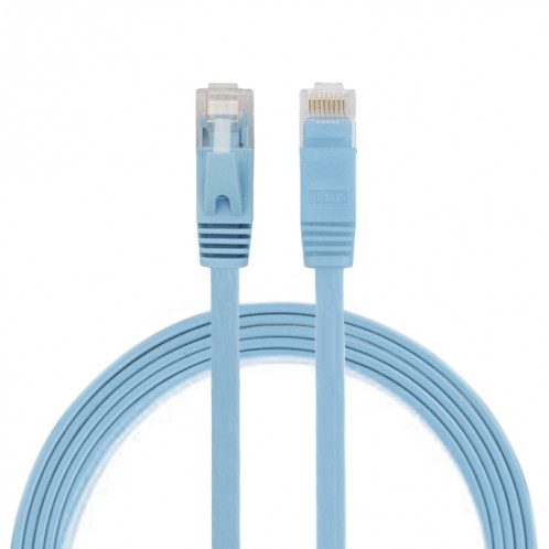 1m CAT6 câble LAN réseau Ethernet ultra-plat, cordon RJ45 (bleu) S1461L1406-06