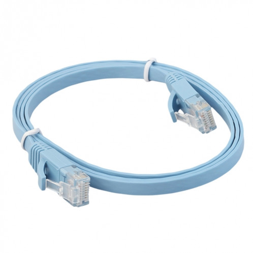 1m CAT6 câble LAN réseau Ethernet ultra-plat, cordon RJ45 (bleu) S1461L1406-06