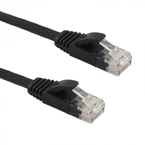 1.8m CAT6 câble plat Ethernet réseau LAN ultra-plat, cordon RJ45 (noir) S1462B14-06