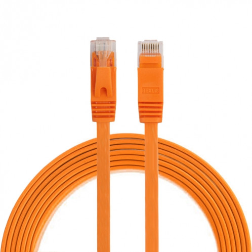 Câble LAN réseau plat Ethernet ultra-mince 2m CAT6, cordon RJ45 (Orange) S2463E1828-06