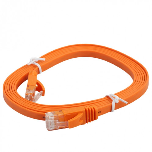 Câble LAN réseau plat Ethernet ultra-mince 2m CAT6, cordon RJ45 (Orange) S2463E1828-06