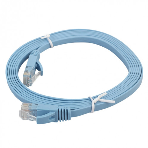 2m CAT6 câble plat Ethernet réseau LAN ultra-plat, cordon RJ45 (bleu) S2463L1268-06
