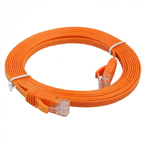 Câble réseau LAN plat Ethernet ultra-plat 3m CAT6, cordon RJ45 (Orange) S3464E1961-06