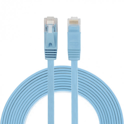 3m CAT6 câble plat Ethernet réseau LAN ultra-plat, cordon RJ45 (bleu) S3464L276-06