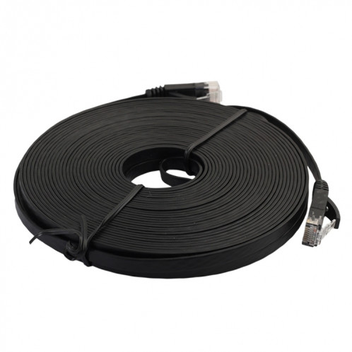 Câble réseau LAN plat Ethernet ultra-plat 10m CAT6, cordon RJ45 (noir) S1468B1587-06