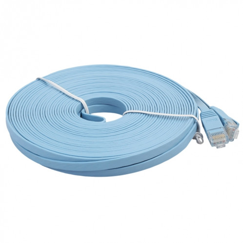 Câble réseau LAN plat Ethernet ultra-plat 10m CAT6, cordon RJ45 (bleu) S1468L691-06