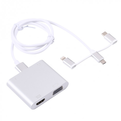 L'adaptateur d'accueil HDTV numérique 7585D 3 en 1 prend en charge HDMI VGA AUX et la charge SH3715632-010