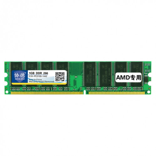 XIEDE X006 DDR 266 MHz, 1 Go, module général de mémoire RAM spéciale AMD pour PC de bureau SX376839-07