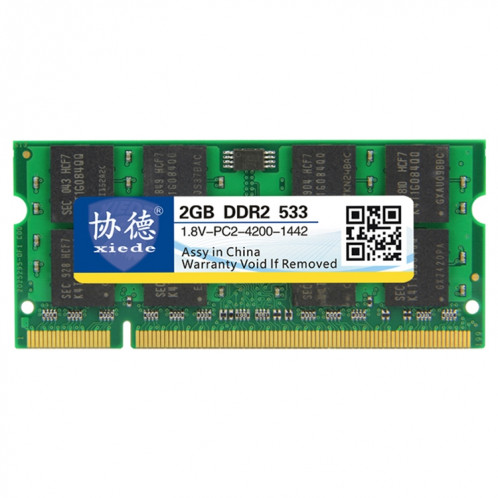 XIEDE X029 DDR2 533 MHz 2 Go Module de mémoire RAM à compatibilité totale avec ordinateur portable SX3774398-07