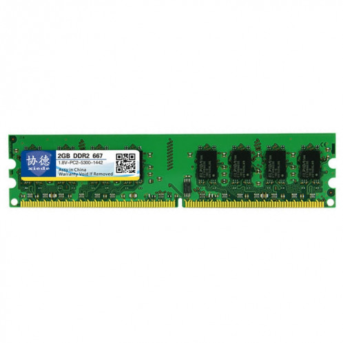 XIEDE X011 DDR2 667 MHz 2 Go Module de mémoire vive avec compatibilité totale pour PC de bureau SX37781243-06