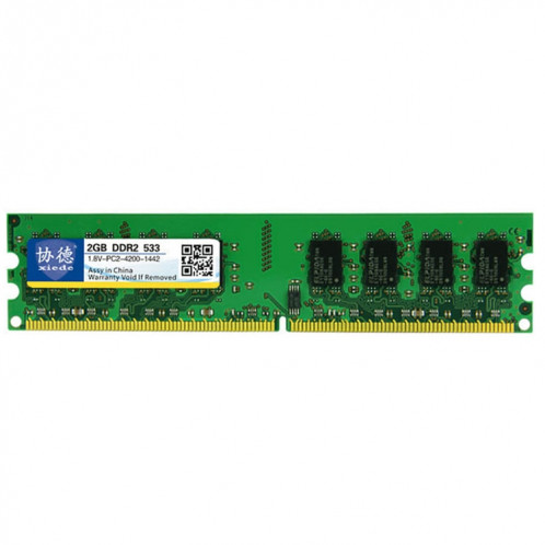 XIEDE X015 DDR2 533 MHz 2 Go Module de mémoire vive avec compatibilité totale pour PC de bureau SX3782757-06