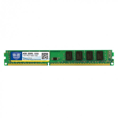 XIEDE X031 DDR3 1333MHz 4GB 1.5V Module de mémoire RAM à compatibilité totale pour PC de bureau SX38031926-06