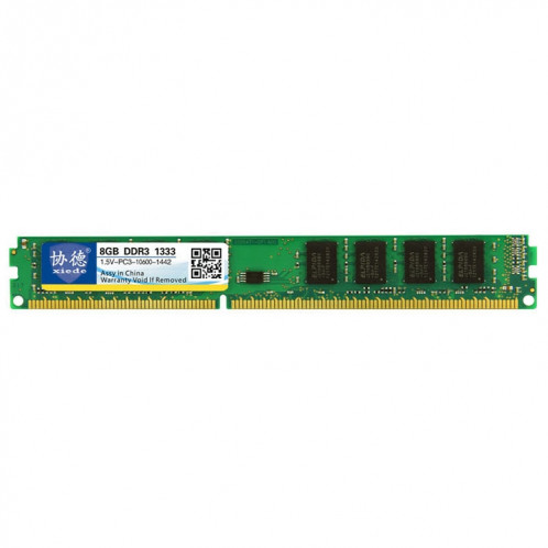 XIEDE X032 DDR3 1333 MHz 8GB 1.5V Module de mémoire vive avec compatibilité totale pour PC de bureau SX3804371-06