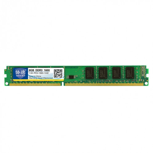 XIEDE X035 DDR3 1600MHz 8GB 1.5V Module de mémoire vive avec compatibilité totale pour PC de bureau SX38071308-06