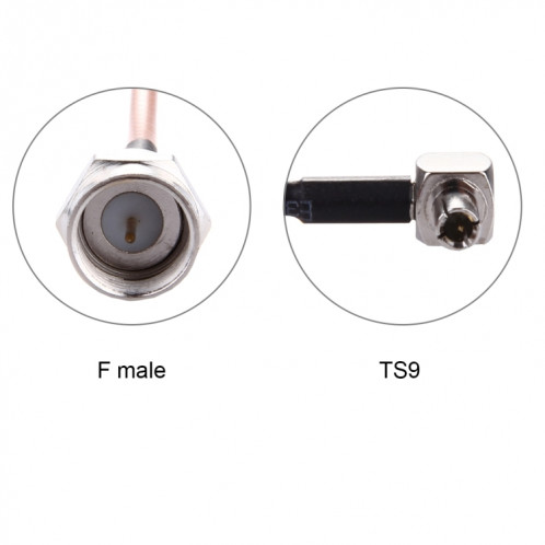 15cm TS9 à F Câble RG316 Mâle (Or) S1402158-04