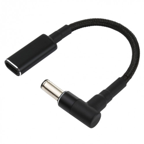 PD 100W 18.5-20V 6.0 x 0,6 mm coude à l'adaptateur USB-C / Type-C câble de tresse en nylon SH4200785-05