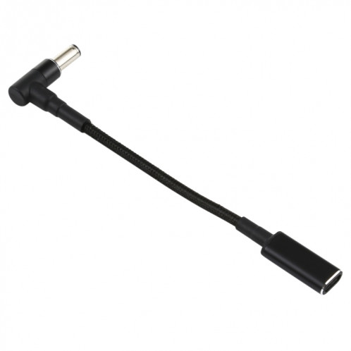 PD 100W 18.5-20V 6.0 x 0,6 mm coude à l'adaptateur USB-C / Type-C câble de tresse en nylon SH4200785-05