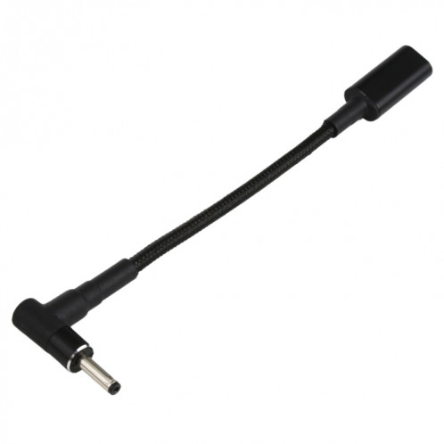 PD 100W 18.5-20V 3.0 x 1,0 mm Coude à l'adaptateur USB-C / Type-C Câble de tresse de nylon SH4201224-05