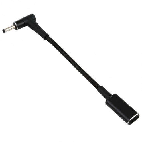 PD 100W 18.5-20V 3.0 x 1,0 mm Coude à l'adaptateur USB-C / Type-C Câble de tresse de nylon SH4201224-05