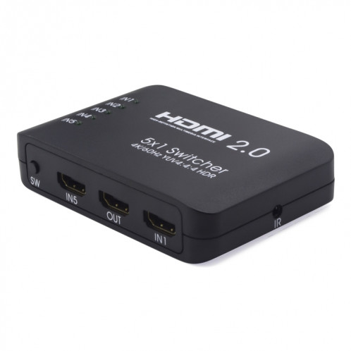Répartiteur de commutateur Ultra HD 4K AYS-51V20 HDMI 2.0 5x1 (Noir) SH260B693-07