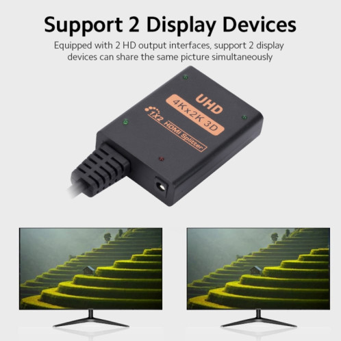 Répartiteur vidéo HDMI 4K HD 1 en 2 sorties, avec câble SH42761604-09