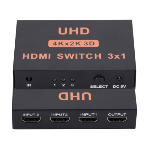 Commutateur HDMI 3 en 1 sortie, commutateur vidéo HD 4Kx2K, avec télécommande SH42811530-08