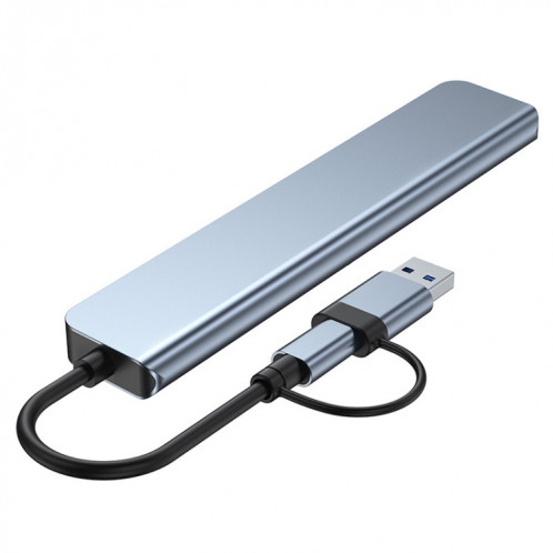 BYL-2218TU Adaptateur HUB de station d'accueil multifonction USB + USB-C / Type-C vers USB 8 en 1 SH4412782-011