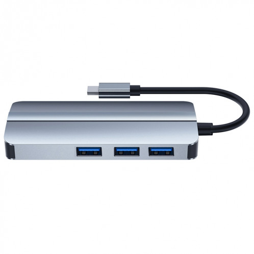 BYL-2209 Adaptateur HUB de station d'accueil multifonction USB-C / Type-C vers USB 6 en 1 SH44151300-09