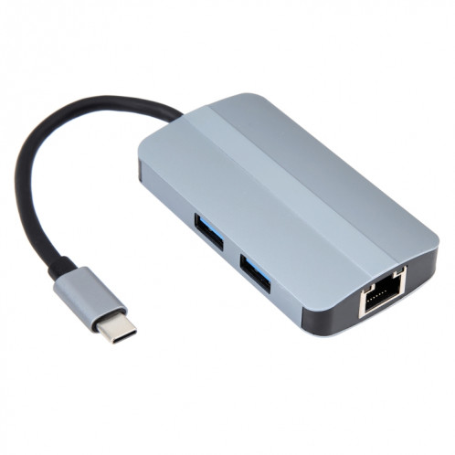 BYL-2203 Adaptateur HUB de station d'accueil multifonction USB-C / Type-C vers USB 6 en 1 SH44161432-011