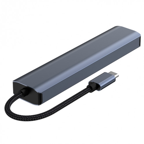 BYL-2210 Adaptateur HUB de station d'accueil multifonction USB-C / Type-C vers USB 6 en 1 avec port réseau 1000M SH44211355-012