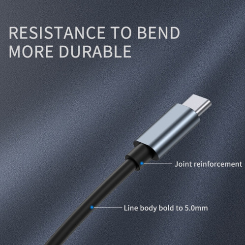BYL-2301 Adaptateur HUB de station d'accueil multifonction USB-C / Type-C vers USB 5 en 1 SH4423741-08