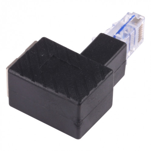 Convertisseur de mâle RJ45 à femelle 90 degrés Adaptateur d'extension pour CAT5 CAT6 LAN Câble réseau Ethernet SH48081917-06
