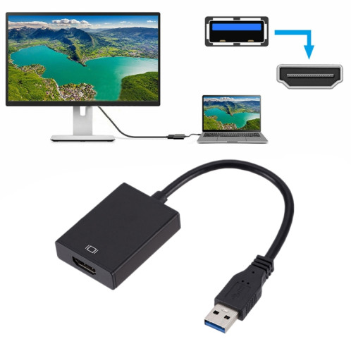 Câble convertisseur de carte graphique externe USB3.0 vers HDMI (noir) SH870B581-010