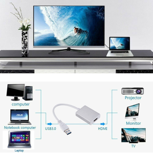 Câble convertisseur de carte graphique externe USB3.0 vers HDMI (noir) SH870B581-010