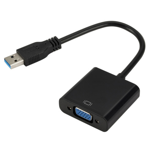 Câble de convertisseur de carte graphique externe USB3.0 vers VGA, résolution: 720P (noir) SH871B1855-05