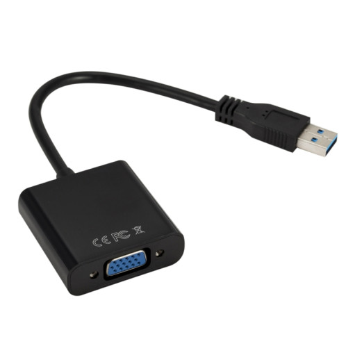 Câble de convertisseur de carte graphique externe USB3.0 vers VGA, résolution: 720P (noir) SH871B1855-05