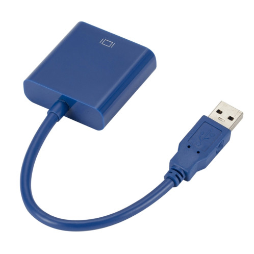 Câble de convertisseur de carte graphique externe USB3.0 vers VGA, résolution: 1080P (bleu) SH872L1579-05