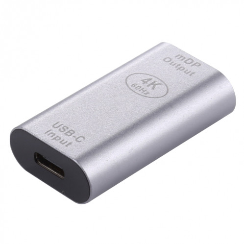 Adaptateur en alliage d'aluminium Type-C / USB-C Femelle vers Mini DP Femelle (Argent) SH945S1837-05